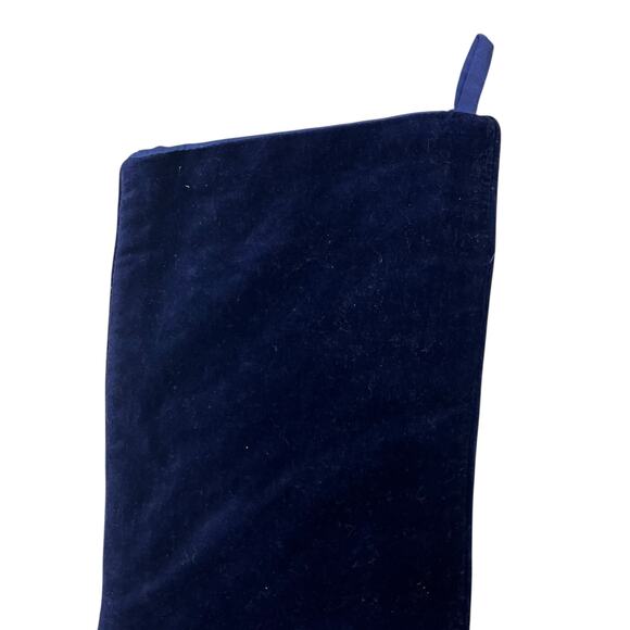 Vintage Wool Needlepoint Christmas Stocking Velvet Back Angel Peace Holiday - Picture 6 of 7